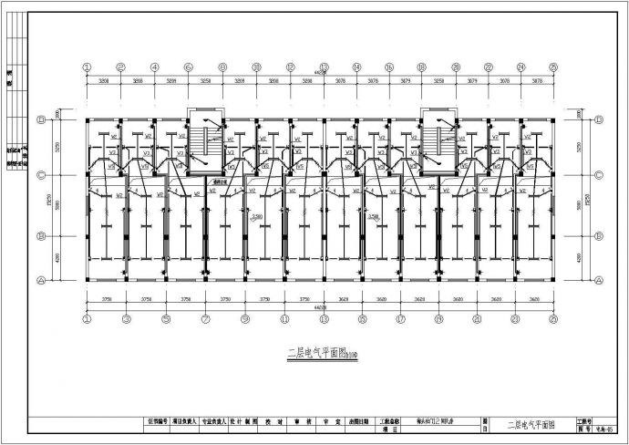 某综合楼电气建筑CAD施工设计图_图1