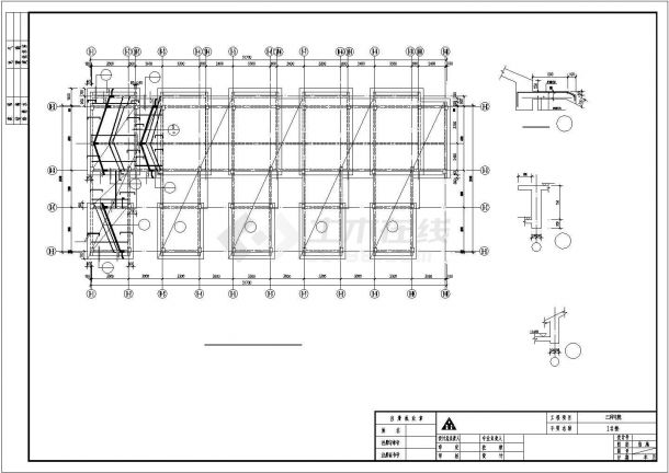 某三层框架联排别墅结构设计施工图-图二
