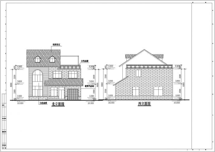 某地区住宅别墅户型设计方案施工图_图1