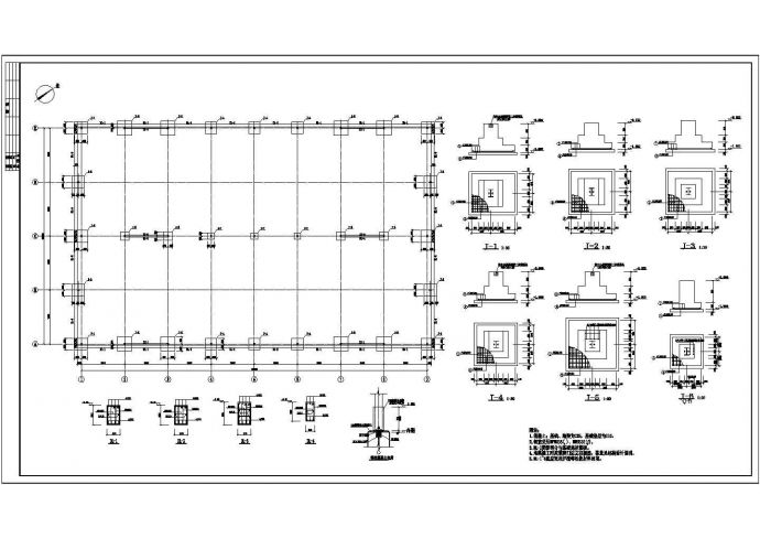 某30米跨轻钢厂房结构设计施工图纸_图1