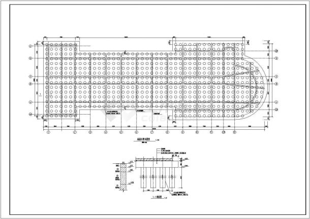 南方某地水厂综合楼框架结构设计施工图-图一