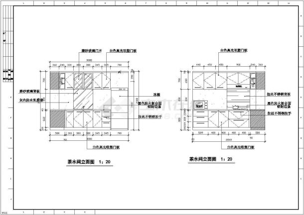 某地区投资公司办公室装修设计CAD图-图二