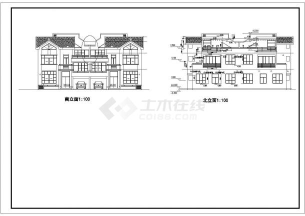 某地区小型大户型豪华别墅全套设计施工图纸-图二