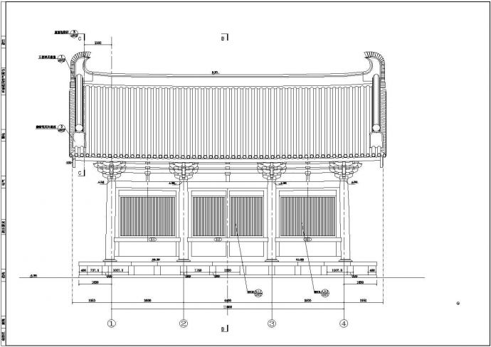 寺庙主配套建筑结构CAD图纸（全套）_图1