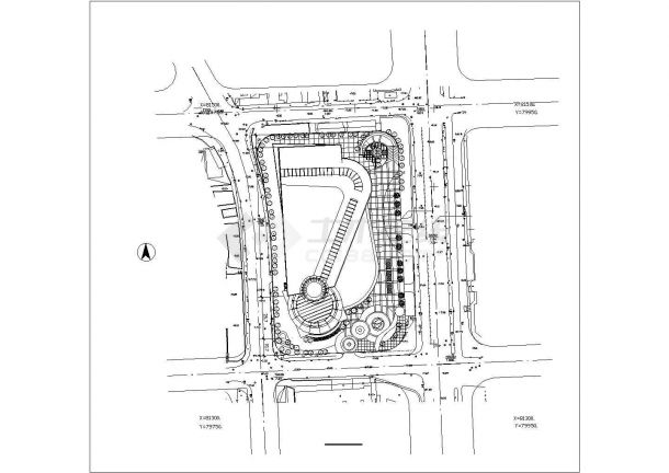 安徽省某地公园建设四个平面规划方案图纸-图二