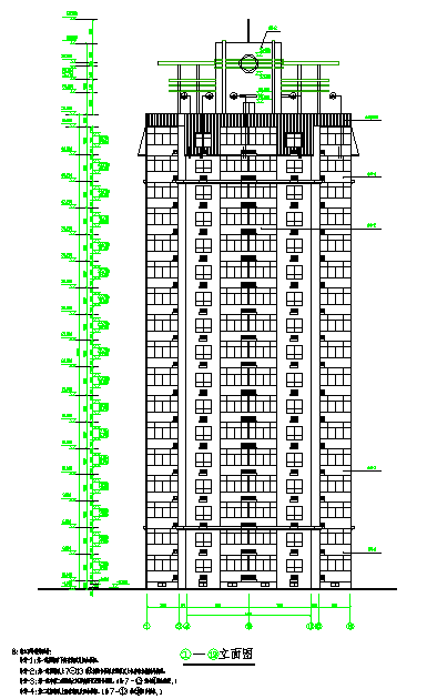 某塔式高层住宅楼建筑cad施工图_图1
