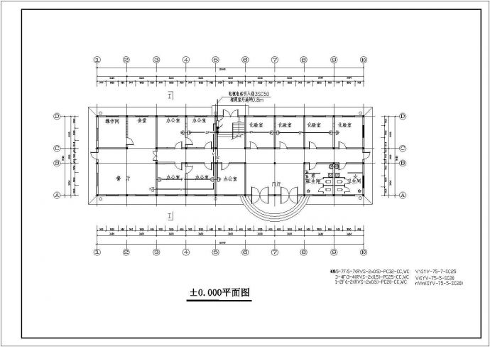 山东省某大型综合楼CAD平面总规划图纸_图1