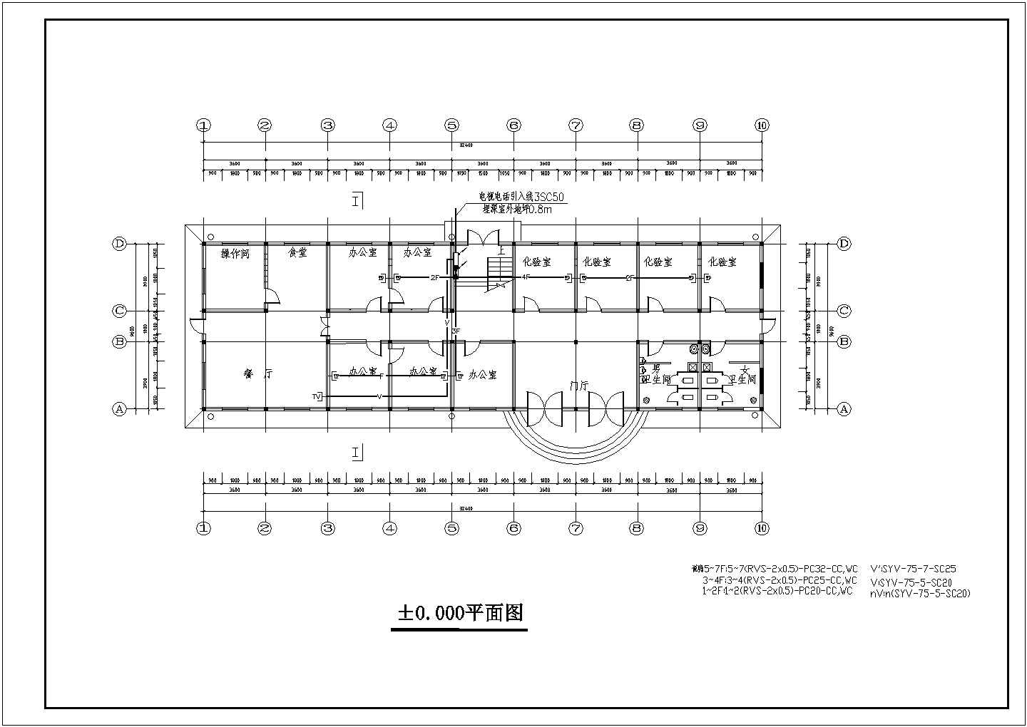 山东省某大型综合楼CAD平面总规划图纸