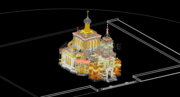 阿列克谢耶夫教堂 三维CAD图纸-图一