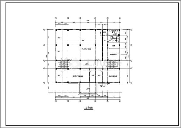 某多层办公楼方案CAD施工设计图纸-图二
