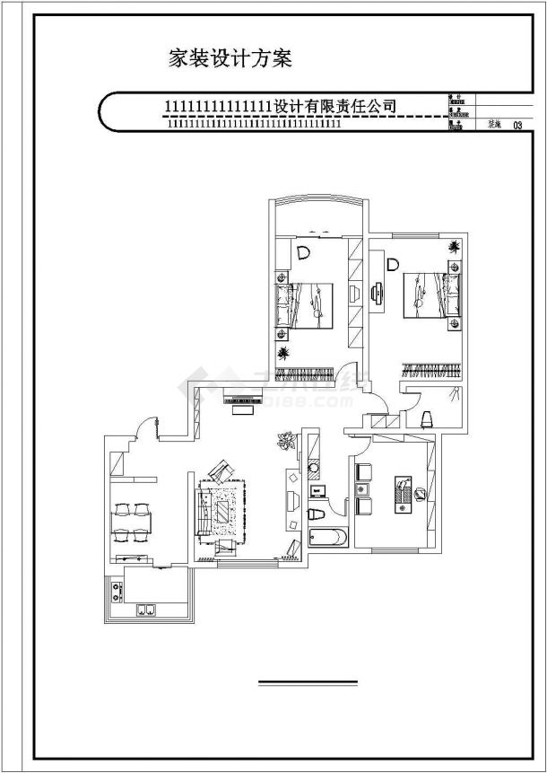某地区住宅装修设计施工CAD详情图-图一