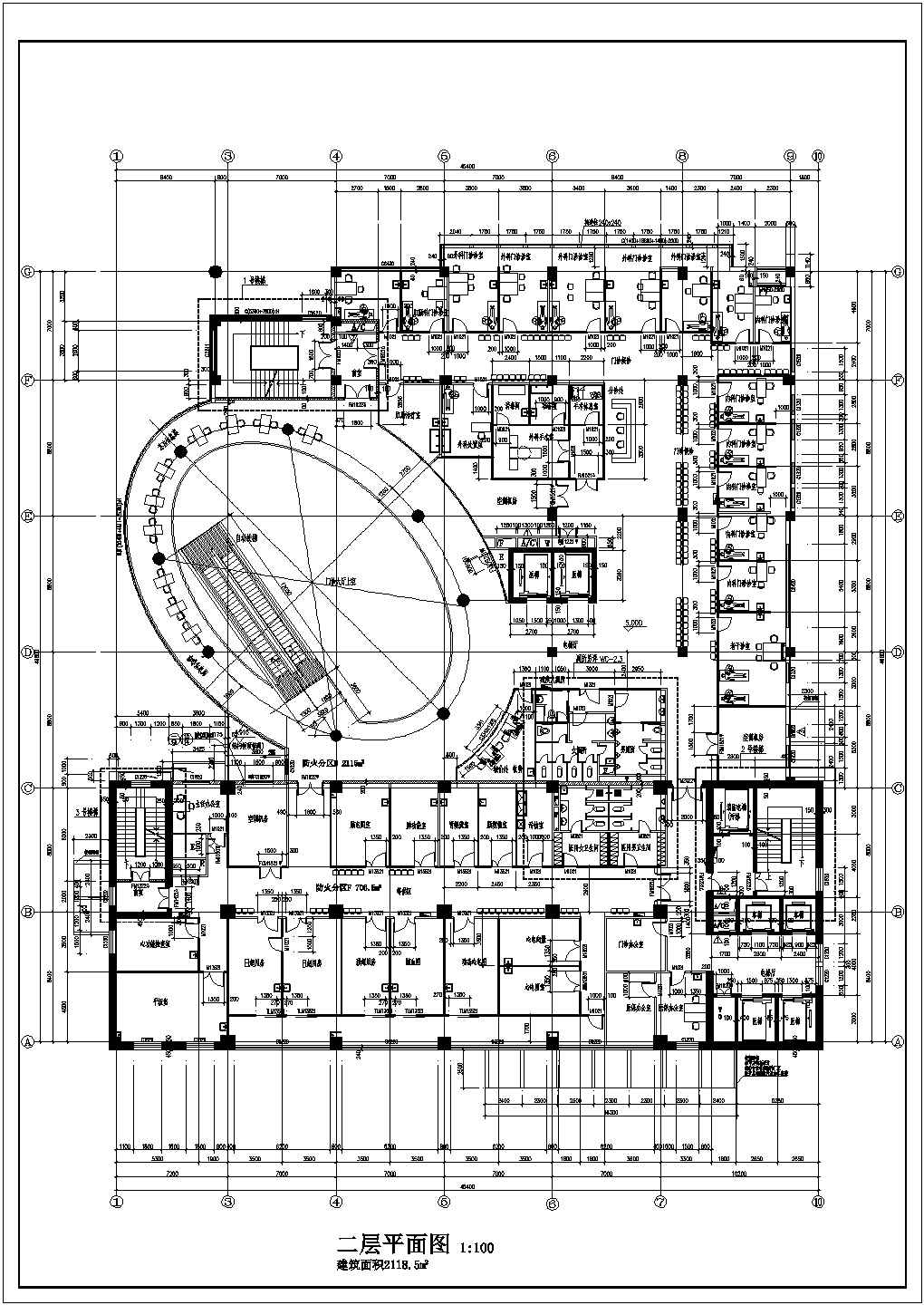 大型综合医院全套建筑图