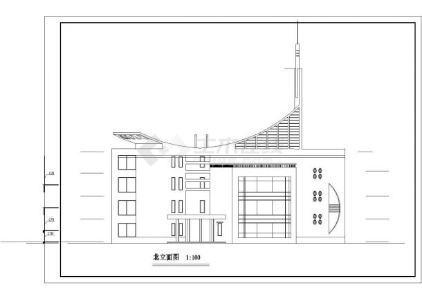 杭州某地区全套幼儿园建筑设计CAD施工图-图二
