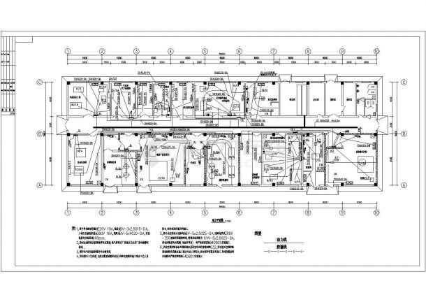 某地区工业厂房电气设计整套CAD平面布置参考图-图一