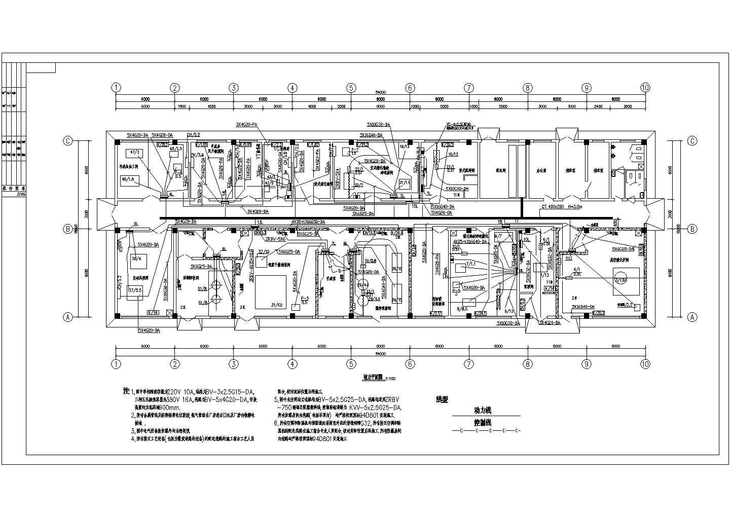 某地区工业厂房电气设计整套CAD平面布置参考图