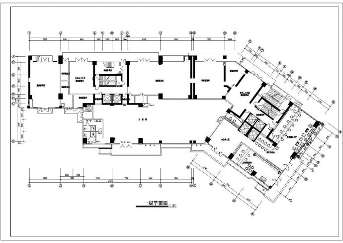 某地区航空有限公司综合楼室内装修设计方案图_图1