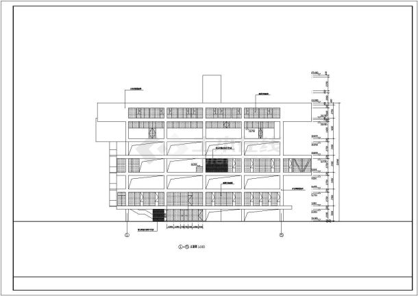 某地区多层办公楼设计CAD方案图纸-图一
