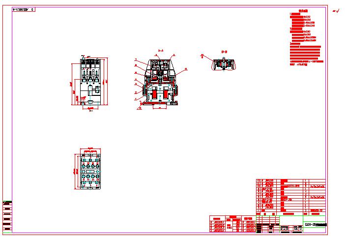 CJ20-25交流接触器总装图
