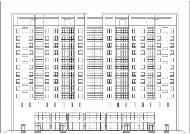 某地区时代广场商务楼平面建筑设计CAD图纸-图二