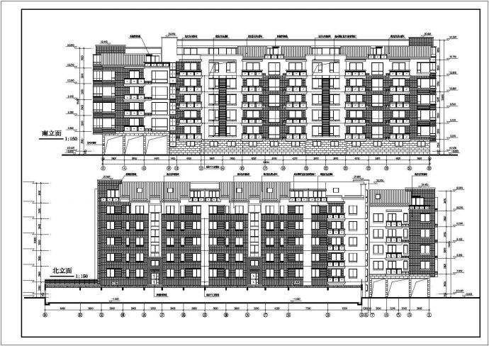 某地区经典多层住宅CAD施工设计图纸_图1