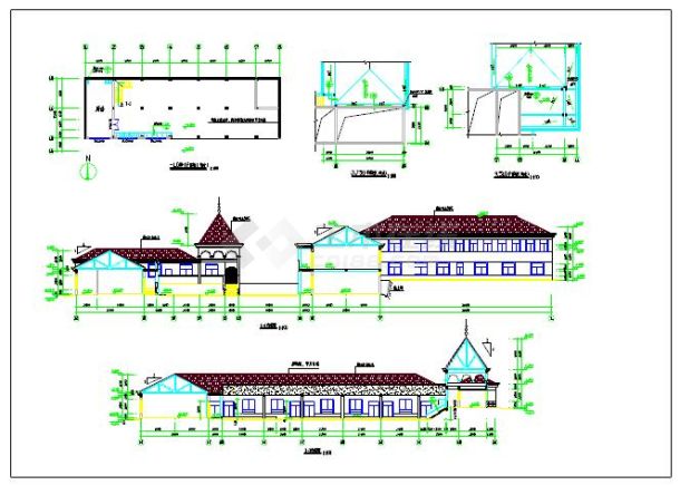 某两层幼儿园全套建筑设计cad施工图-图二