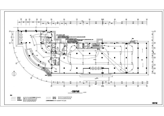 十二层宾馆消防电气设计施工平面图_图1