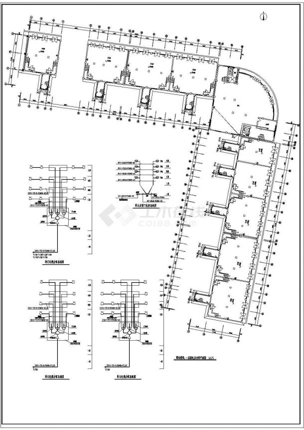 某地七层办公区建筑电气施工设计方案-图一