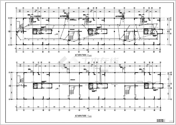 某地区底商住宅楼强弱电设计CAD图-图一