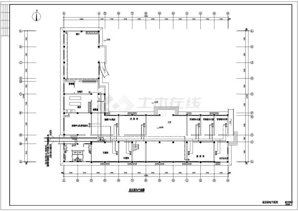 某三层办公综合楼电气施工设计方案图-图一