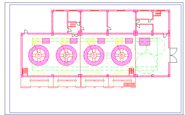 水力发电站厂房cad设计建筑图纸（小型的）-图二