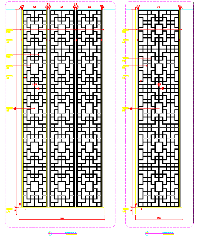 某地小型的花格节点cad图纸（简单详细的）_图1