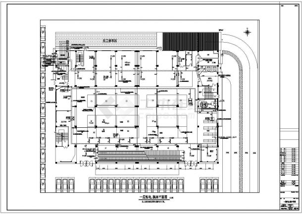 购物商场内部电气设计施工方案图纸-图一