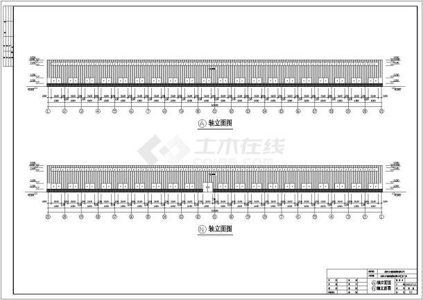 某四连跨门式刚架厂房建筑结构设计施工图-图二