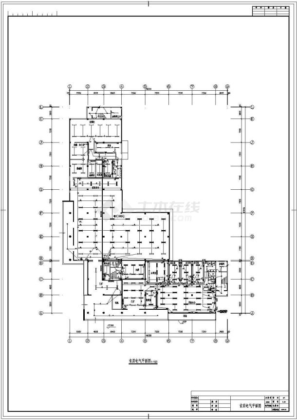 某地区二层办公楼房电气设计施工图-图一