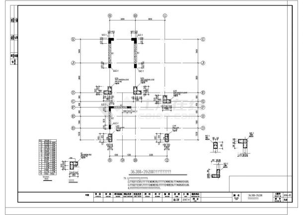 某十二层住宅楼框架剪力墙结构设计施工图-图一