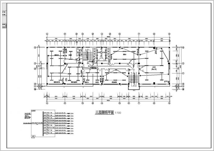 某三层民用办公楼电气设计施工图纸_图1