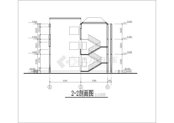 某地区三层农村自建房别墅设计施工图纸-图一