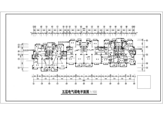 某地区豪华多层住宅电气设计CAD图_图1