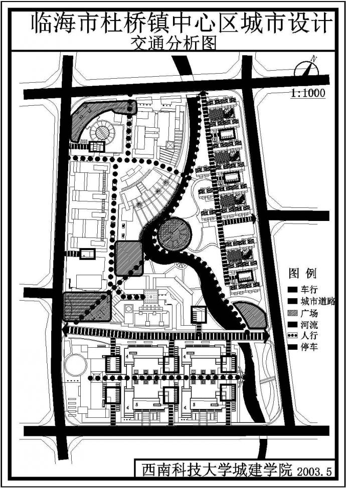 湖北省某城市中心区CAD设计规划图_图1