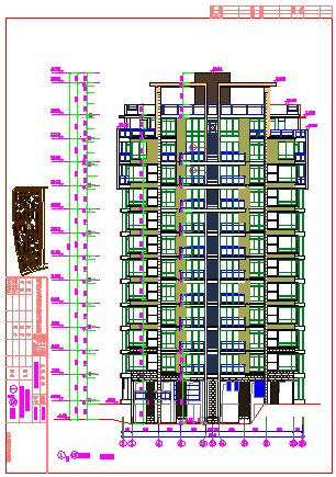 某小高层住宅楼全套建筑cad设计施工图纸-图一