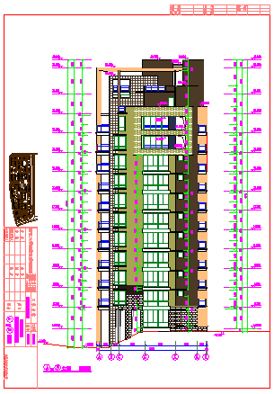 某小高层住宅楼全套建筑cad设计施工图纸-图二