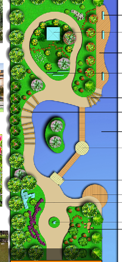 长方形地块的景观方案
