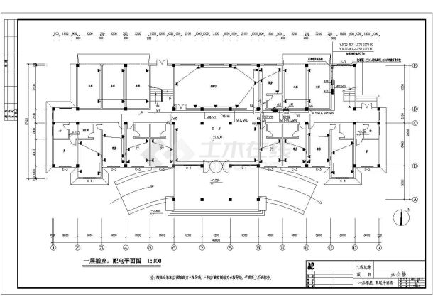 某地四层办公楼工程电气设计施工图-图二