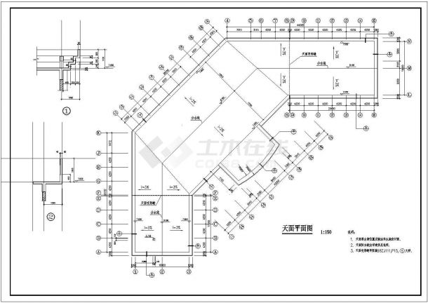 某二层娱乐城建筑设计方案CAD图-图二