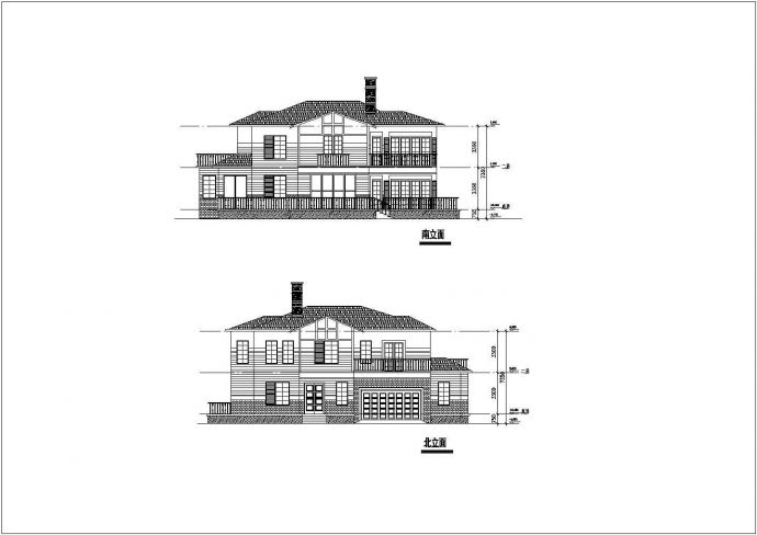 某地区小型别墅建筑设计CAD施工图_图1