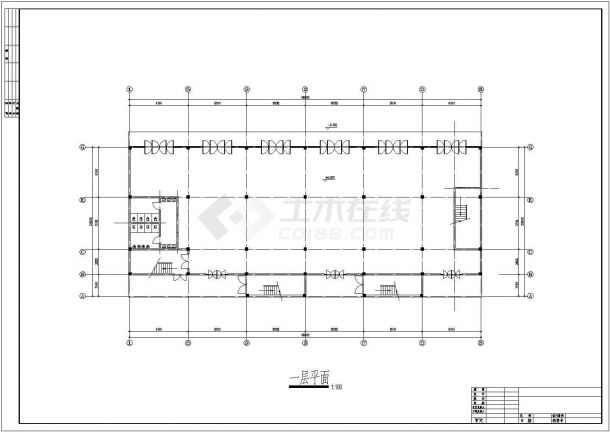 某多层招待所建筑详细施工CAD图纸-图二