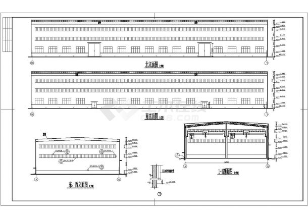 某2&times;18米跨带吊车厂房建筑结构设计施工图-图一