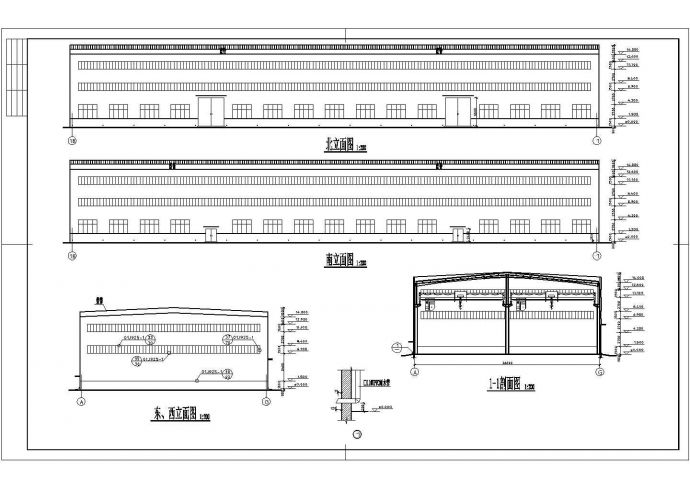 某2×18米跨带吊车厂房建筑结构设计施工图_图1