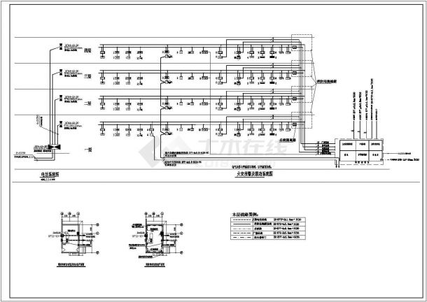 商场商铺内部线路电气设计施工方案图-图二