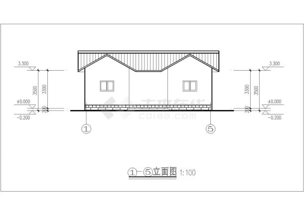 某地区公共厕所建筑设计CAD施工图-图一